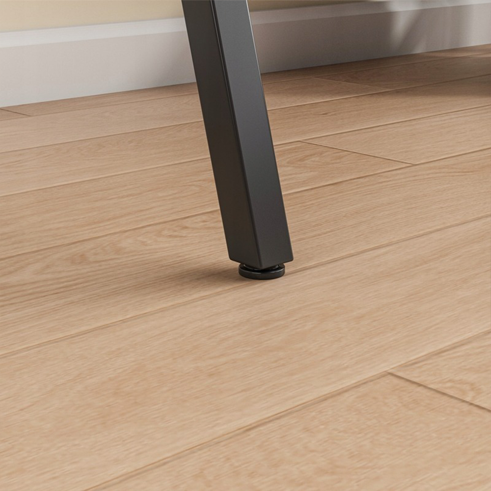 Industrieller Schreibtisch im Loft-Stil 100x50 cm – rustikale Tischplatte, schwarzes Metallgestell