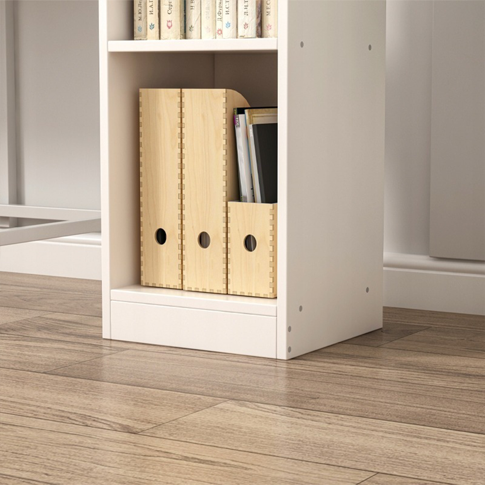 Weißes hohes Bücherregal – 182×25×30 cm – Standregal für Wohnzimmer oder Büro