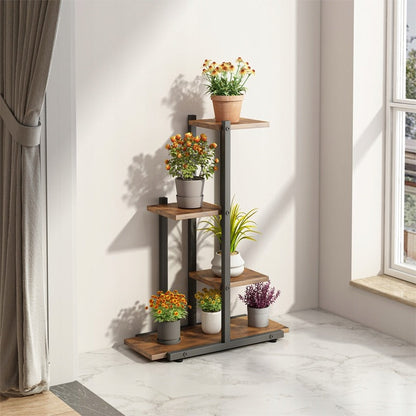 Loft-Pflanzenständer im rustikalen Stil – Pflanzregal für Blumentöpfe