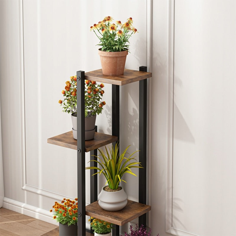 Loft-Pflanzenständer im rustikalen Stil – Pflanzregal für Blumentöpfe