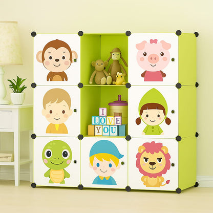 Faltbarer Modulare Kinderschrank – Intelligente Organisation mit buntem Design