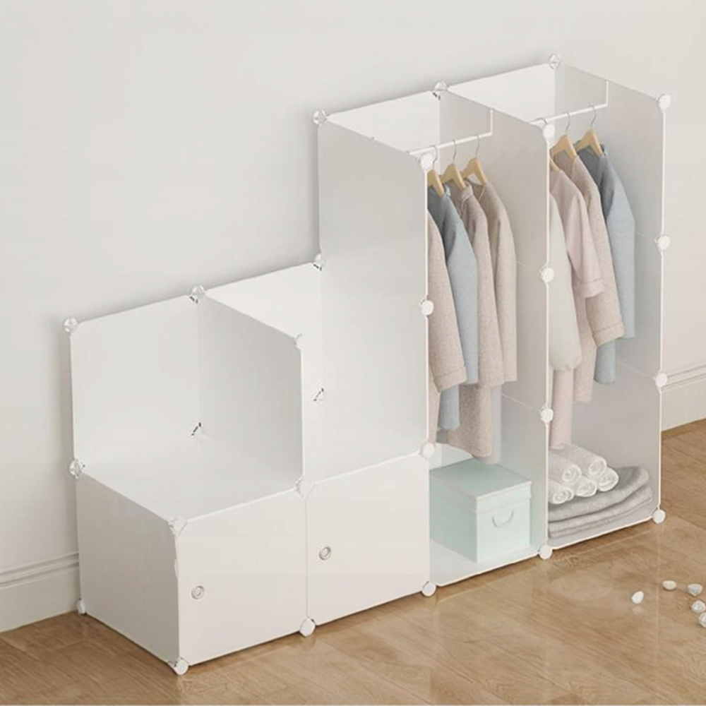 Faltbarer modularer Kleiderschrank 183x147x47 cm mit Metallrahmen – praktische Aufbewahrungslösung für kleine Räume