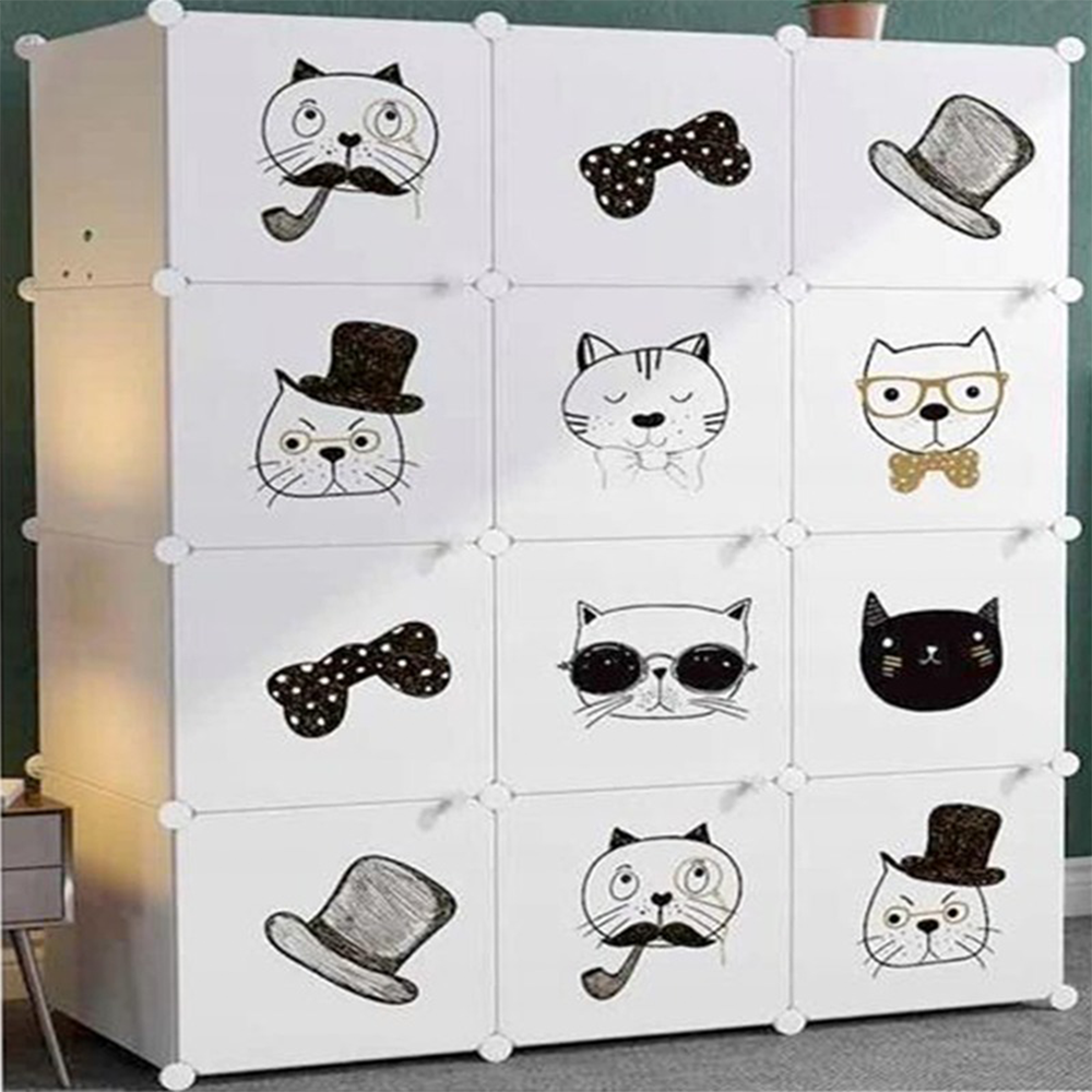 Faltbarer, modularer Schrank mit wasserfesten Regalböden – 147 × 111 × 37 cm, leichte und praktische Möbellösung.