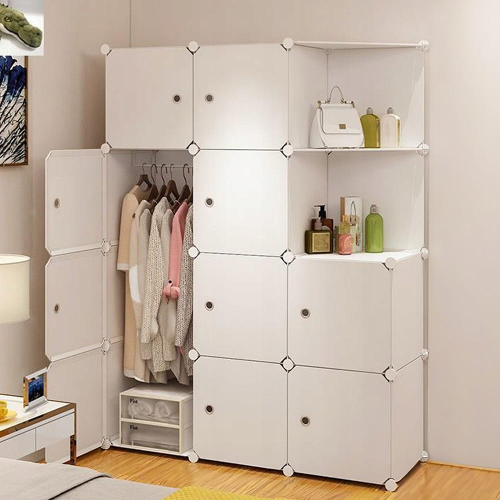 Zusammenklappbarer Kleiderschrank 147x111x47 cm – ideal für kleine Räume, schnelle Montage.