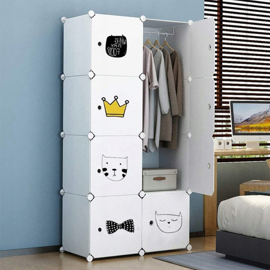 Faltbarer Modulare Kinderschrank – Clevere Aufbewahrung und farbenfrohes Design