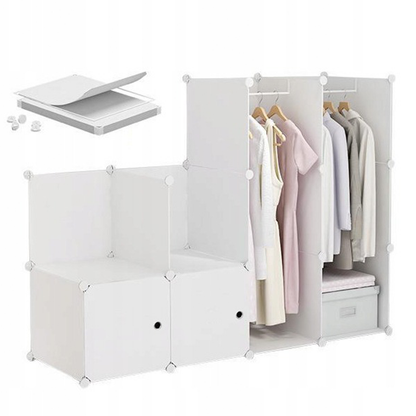 Modularer XL-Kleiderschrank – Weiß, geräumig, ideal für jedes Schlafzimmer