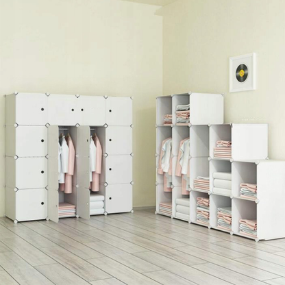Modularer XL-Kleiderschrank – Weiß, geräumig, ideal für jedes Schlafzimmer