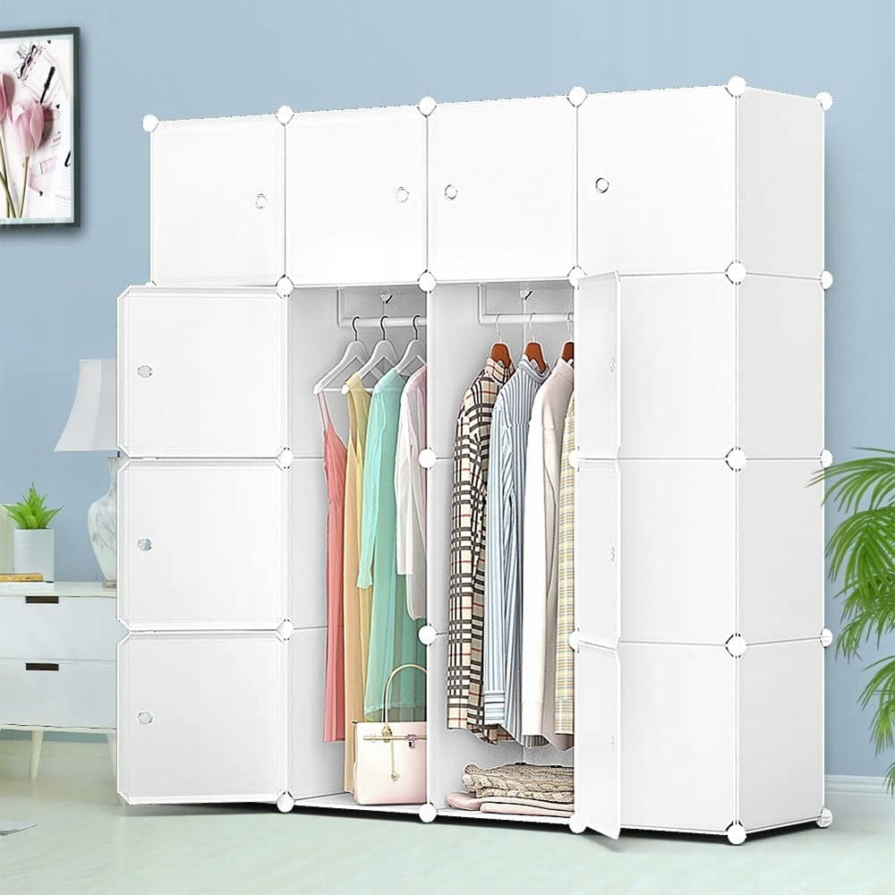 Modularer XL-Kleiderschrank – Weiß, geräumig, ideal für jedes Schlafzimmer