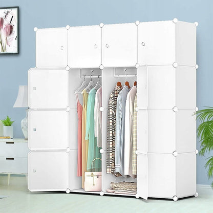 Modularer XL-Kleiderschrank – Weiß, geräumig, ideal für jedes Schlafzimmer