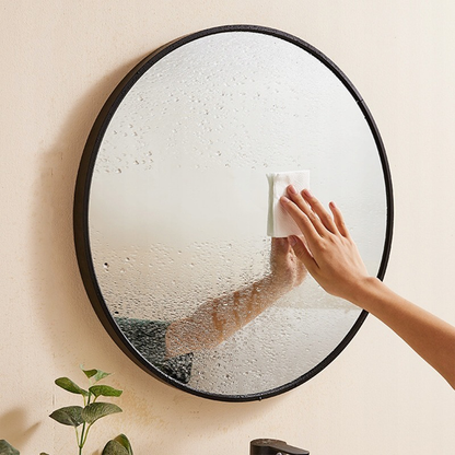 Runder Spiegel mit dünnem Rahmen – 50 cm Durchmesser, einfache Montage