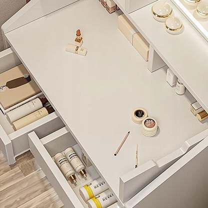 Weißer Schminktisch mit Spiegel, 70x40x130 cm – Elegante und praktische Lösung für Schlafzimmer oder Badezimmer