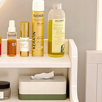 Weiße Schminktisch mit Spiegel – Skandinavischer Stil, 70×40×85 cm