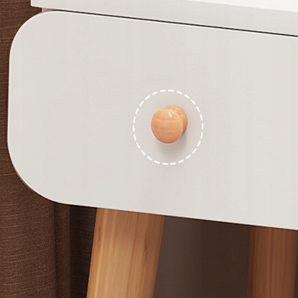 Weißer Schminktisch mit Spiegel, 80x40x120 cm – modernes Möbelstück für Schlafzimmer oder Badezimmer