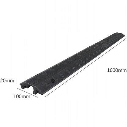 3-teiliges Kabelschutzrampen-Set – 100x10x2 cm – robuster Schutz für Außenkabel