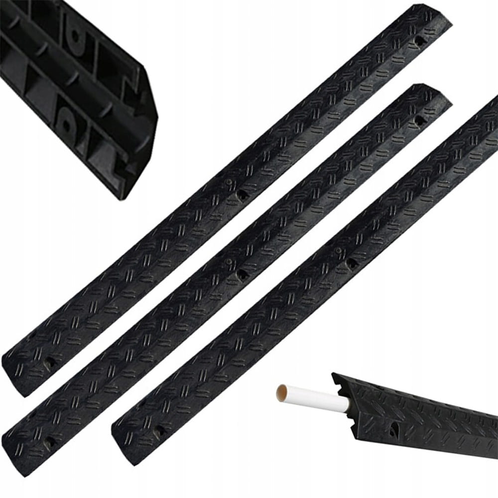 3-teiliges Kabelschutzrampen-Set – 100x10x2 cm – robuster Schutz für Außenkabel