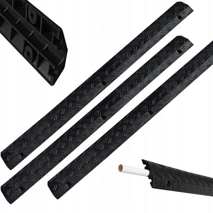 3-teiliges Kabelschutzrampen-Set – 100x10x2 cm – robuster Schutz für Außenkabel