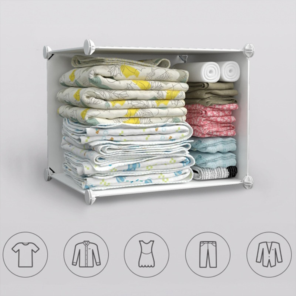 Faltbarer modularer Kleiderschrank für Kinder – 111x111x37 cm – leicht, bunt, wasserfest