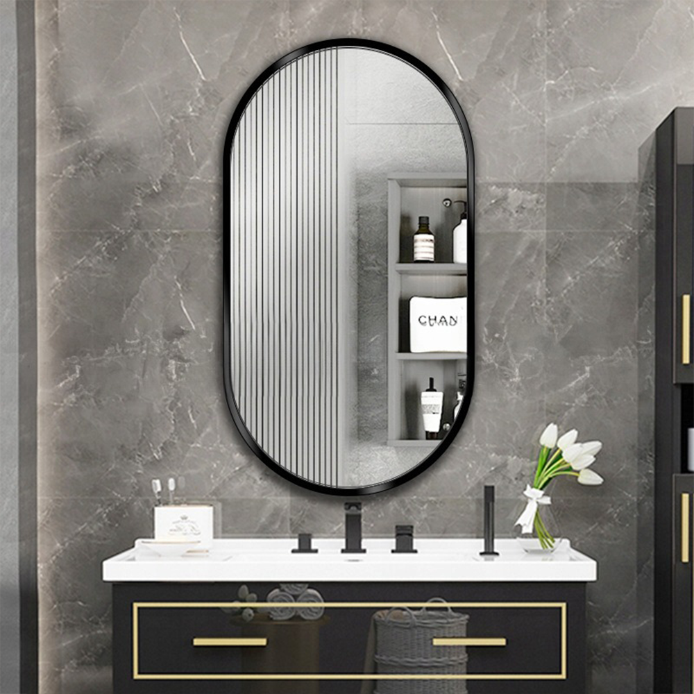 Dekorativer Spiegel 75 x 40 cm – einfache Montage, modernes Design für Bad, Flur oder Schlafzimmer