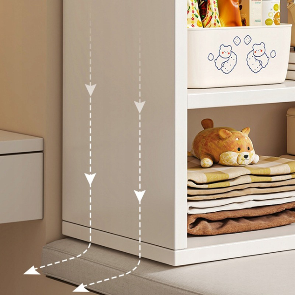 Weißes Bücherregal mit 4 quadratischen Fächern – 60x60x30 cm, minimalistisches Design