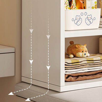 Weißes Bücherregal mit 4 quadratischen Fächern – 60x60x30 cm, minimalistisches Design