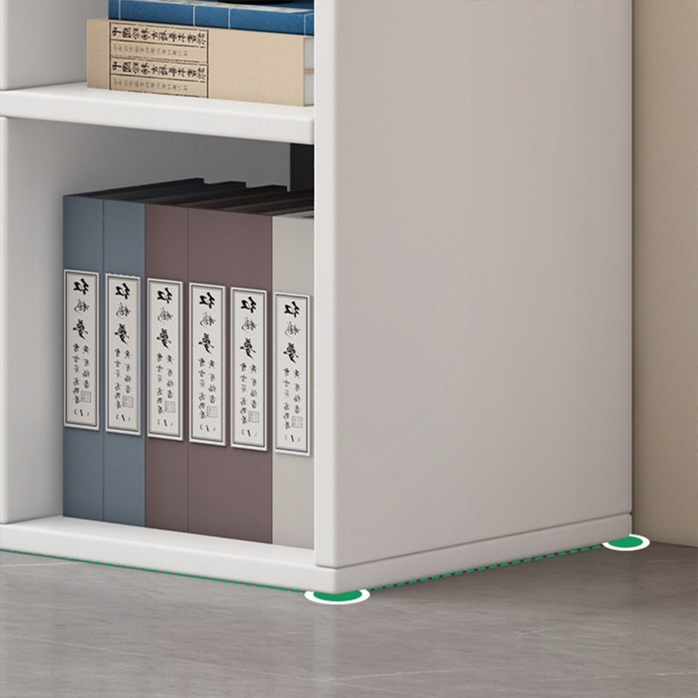 Weißes Bücherregal mit 4 quadratischen Fächern – 60x60x30 cm, minimalistisches Design