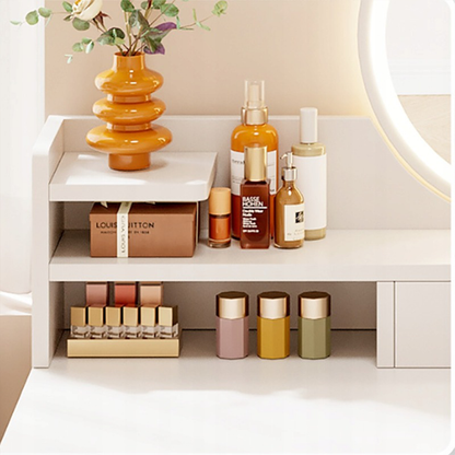 Weißer Schminktisch mit Spiegel 80x40x125,5 cm – Eleganz und Funktionalität für das Schlafzimmer