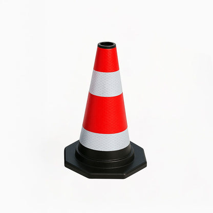 Elastischer, reflektierender Warnkegel – 40 cm – Sichere Absperrung für Verkehr und Baustellen