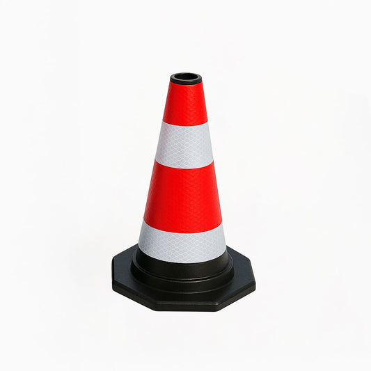 Elastischer, reflektierender Warnkegel – 40 cm – Sichere Absperrung für Verkehr und Baustellen