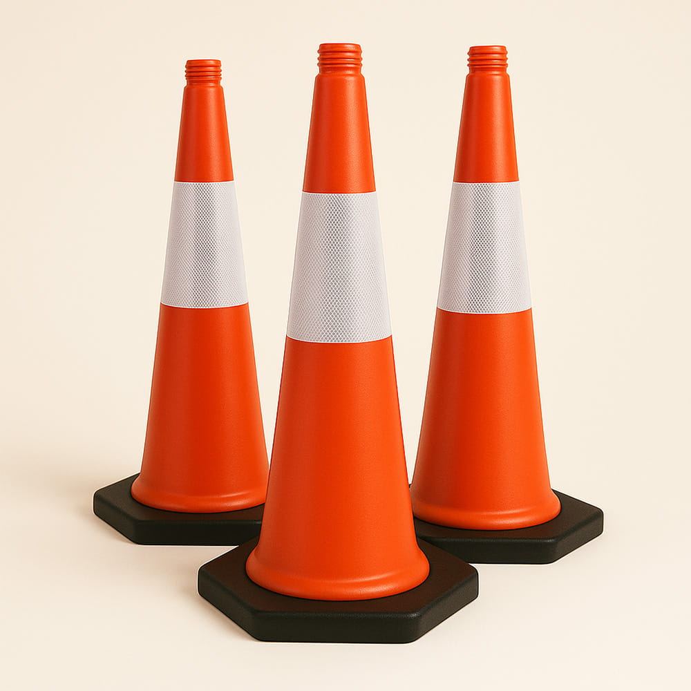 3-teiliges Set Verkehrsleitkegel – Ideale Lösung für temporäre Straßenmarkierungen