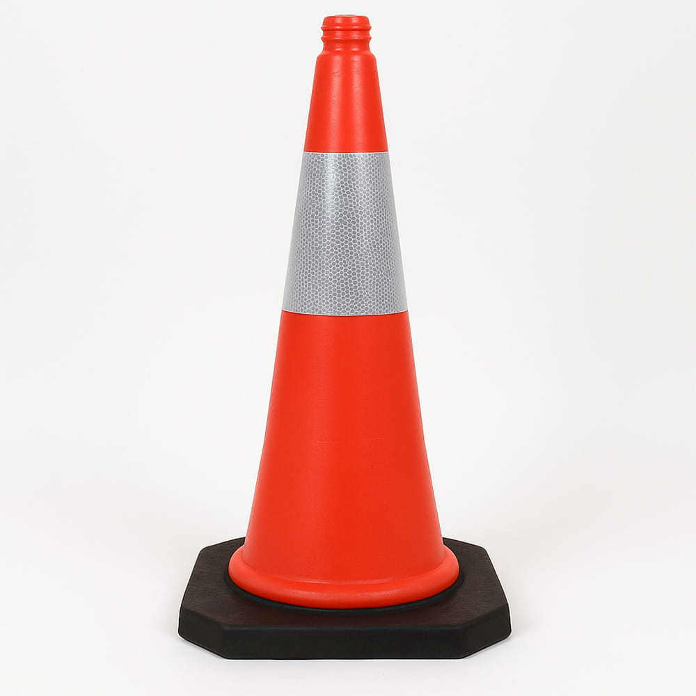 Warn-Verkehrsleitkegel mit reflektierendem Band – 75 cm, wetterfest