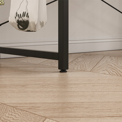 Schreibtisch im Loft-Stil, rustikales Braun – 100x50x70 cm, mit Metallgestell