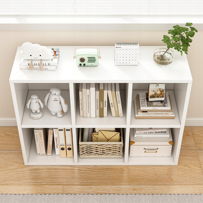 Weißes KALAX 2x3 offenes Bücherregal – Moderne Aufbewahrung aus MDF, 90x30x60 cm