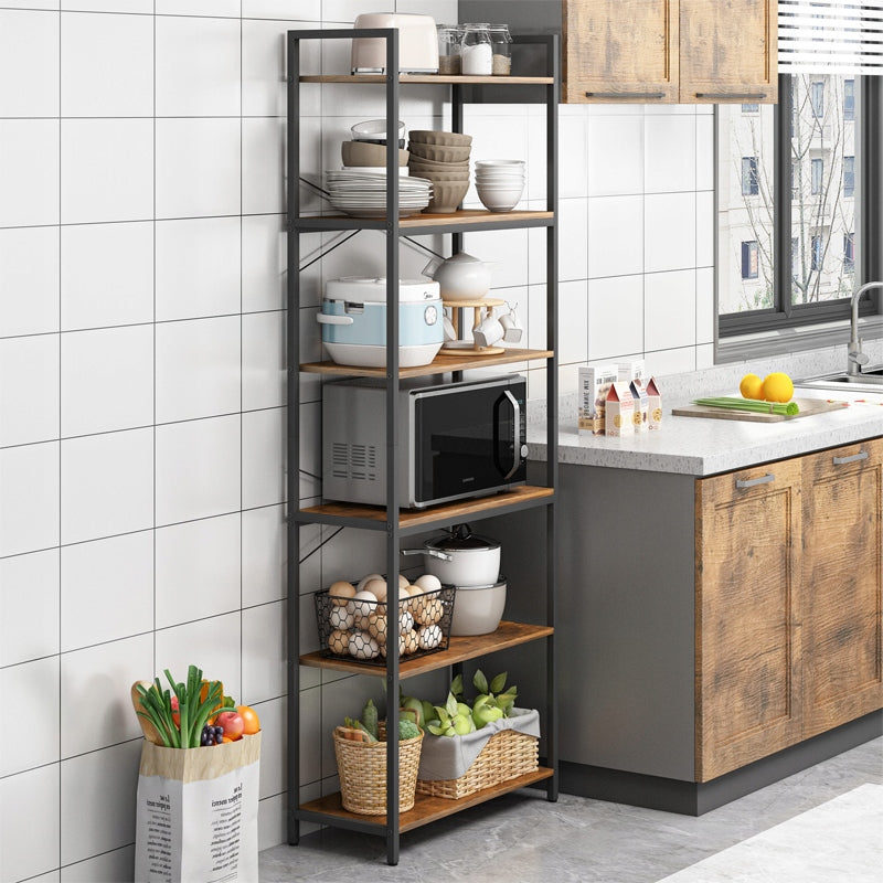 Bücherregal im Industrie-Stil – 66x30x186 cm, MDF und Metall, stabil und elegant im Loft-Design