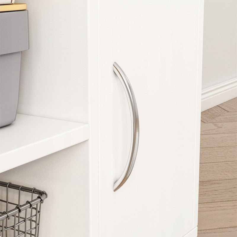 Weißer rollbarer Büroschrank mit Regalböden und Schublade – 50 x 40 x 75 cm – praktischer Drucker-Unterschrank