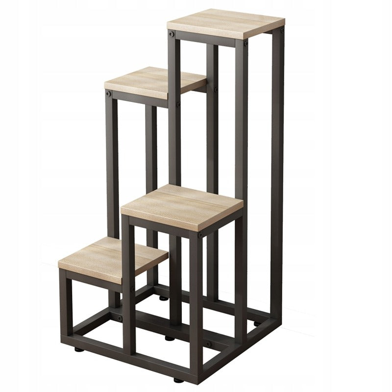 4-stöckiger Pflanzenständer aus Metall – Eleganter Blumen- und Pflanzenhalter im Loft-Stil