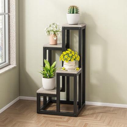 Pflanzenregal aus Metall – 4 Ebenen, modern & loft Stil