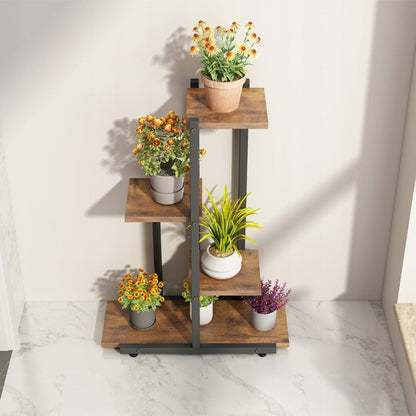Loft-Pflanzenständer im rustikalen Stil – Pflanzregal für Blumentöpfe