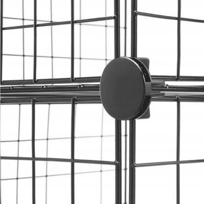 Schwarzer Metallkäfig für Hunde, Katzen, Welpen und Kaninchen, 108 x 108 cm