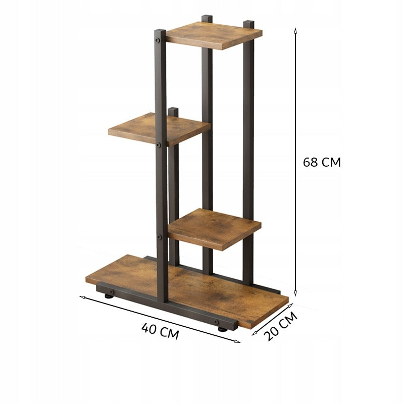 Loft-Pflanzenständer im rustikalen Stil – Pflanzregal für Blumentöpfe