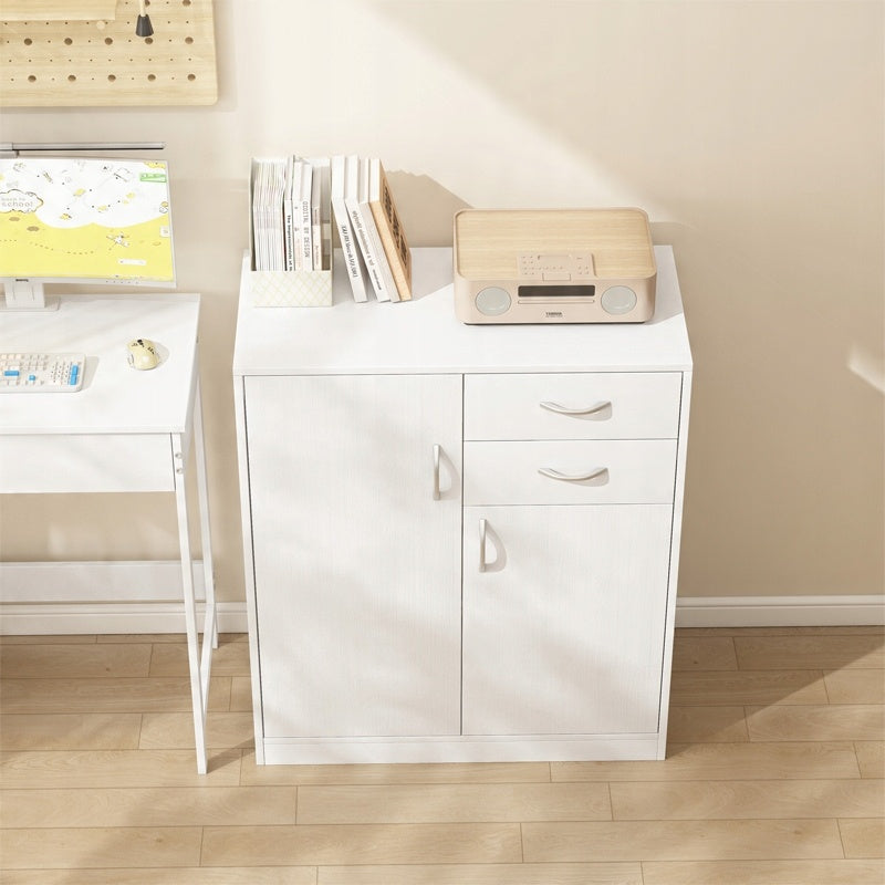 Moderne kommode mit schubladen und regalböden loft-stil weiss schrank mit türen 74 cm