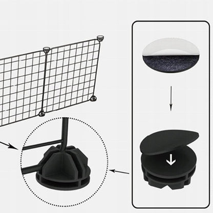 Schwarzer Metallkäfig für Hunde, Katzen, Welpen und Kaninchen, 108 x 108 cm