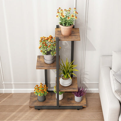Loft-Pflanzenständer im rustikalen Stil – Pflanzregal für Blumentöpfe