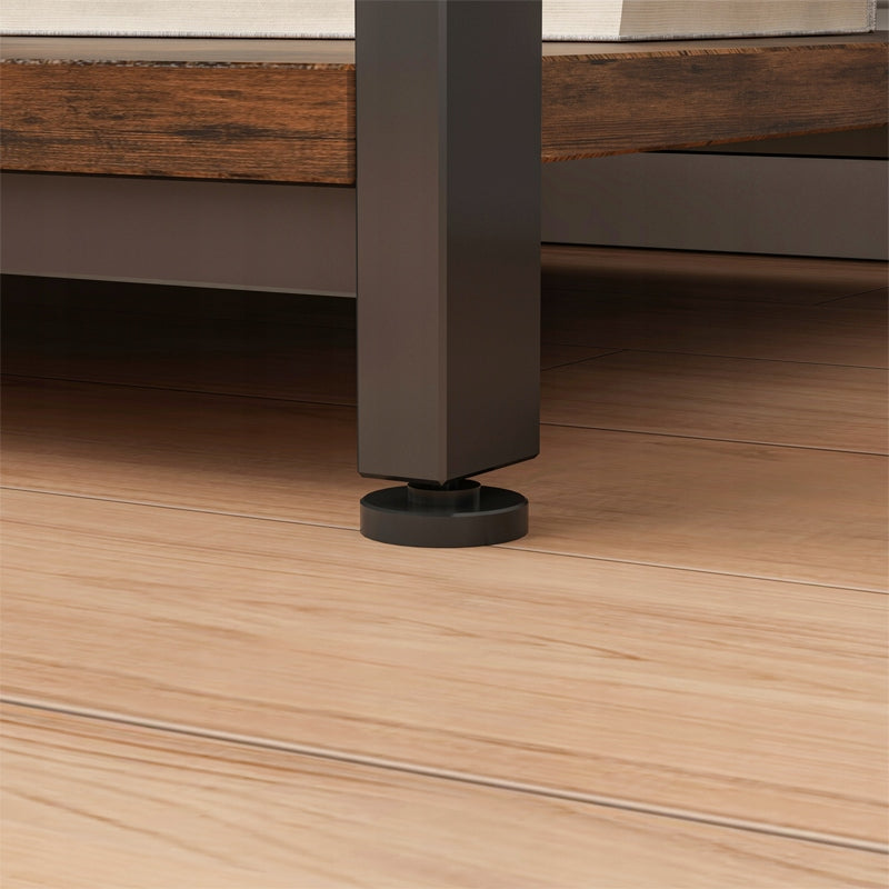 Rustikales Bücherregal mit 5 Regalböden – 56x34x172 cm, schwarzes Metallgestell und MDF in dunkler Holzoptik