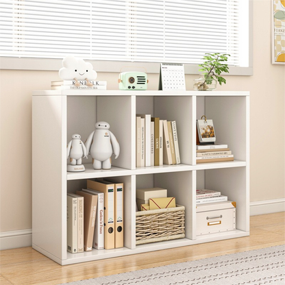 Weißes KALAX 2x3 offenes Bücherregal – Moderne Aufbewahrung aus MDF, 90x30x60 cm