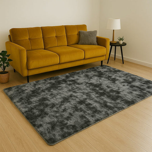 Plüschteppich – Dunkelgrau, weich und modern für jeden Raum