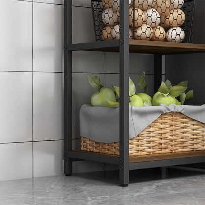 Industrielles Regal – 154x40x30 cm, 5 Ablagen, Loft-Stil, MDF und Metall