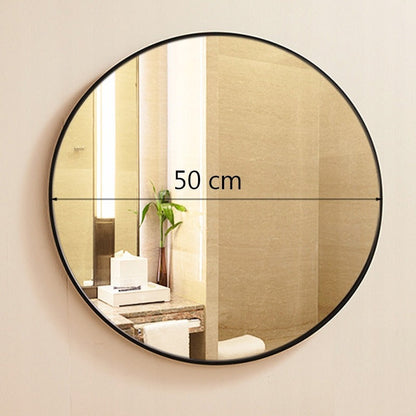 Runder Spiegel mit dünnem Rahmen – 50 cm Durchmesser, einfache Montage