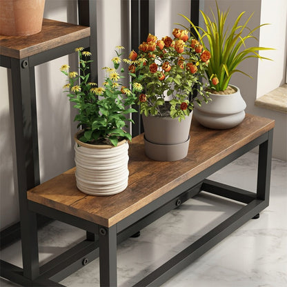 Rustikales Pflanzenregal – 67 cm hoch, im Loft-/Industrie-Stil