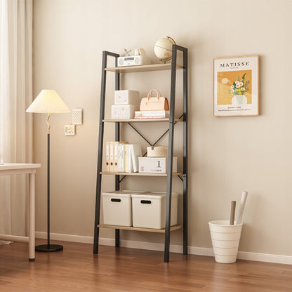 Offenes Regal im rustikalen Loft-Stil, dunkelbraun – 60x147x31 cm